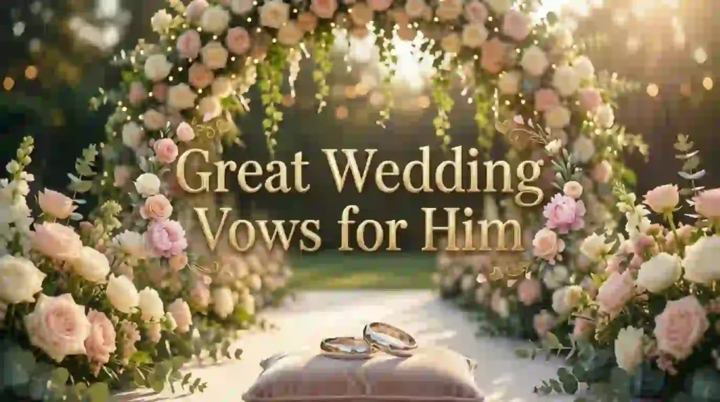 great wedding vows for him image