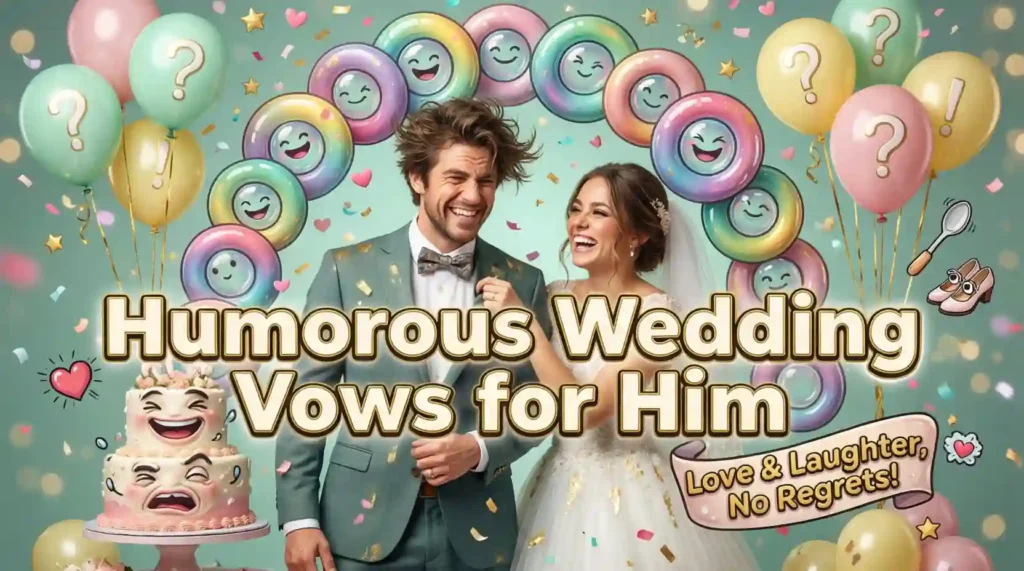 humorous wedding vows for him image