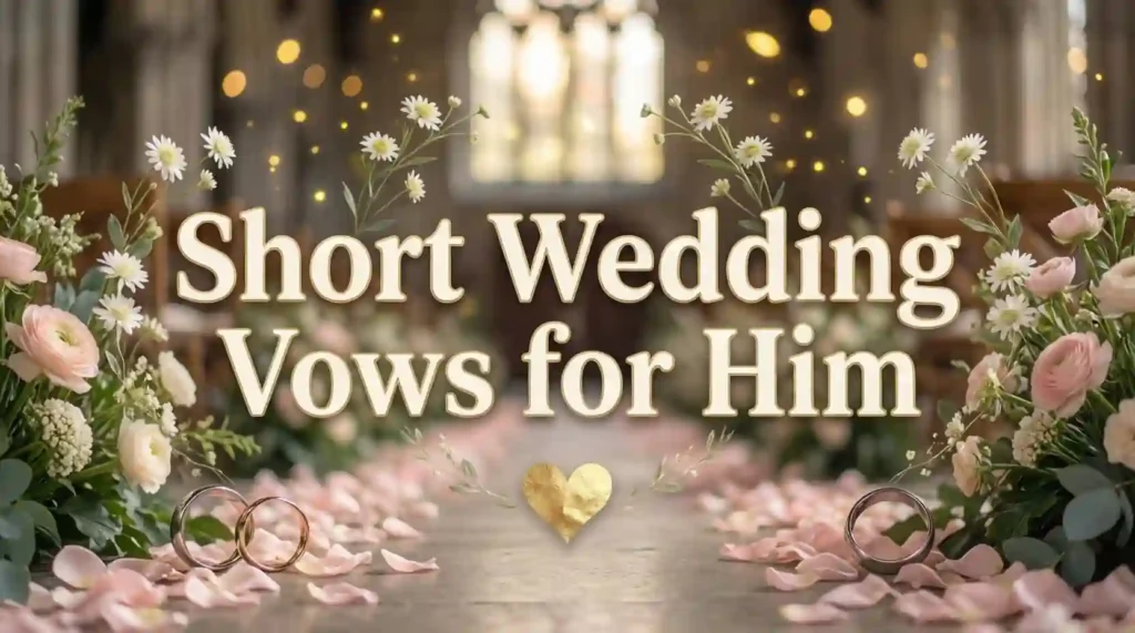 short wedding vows for him image