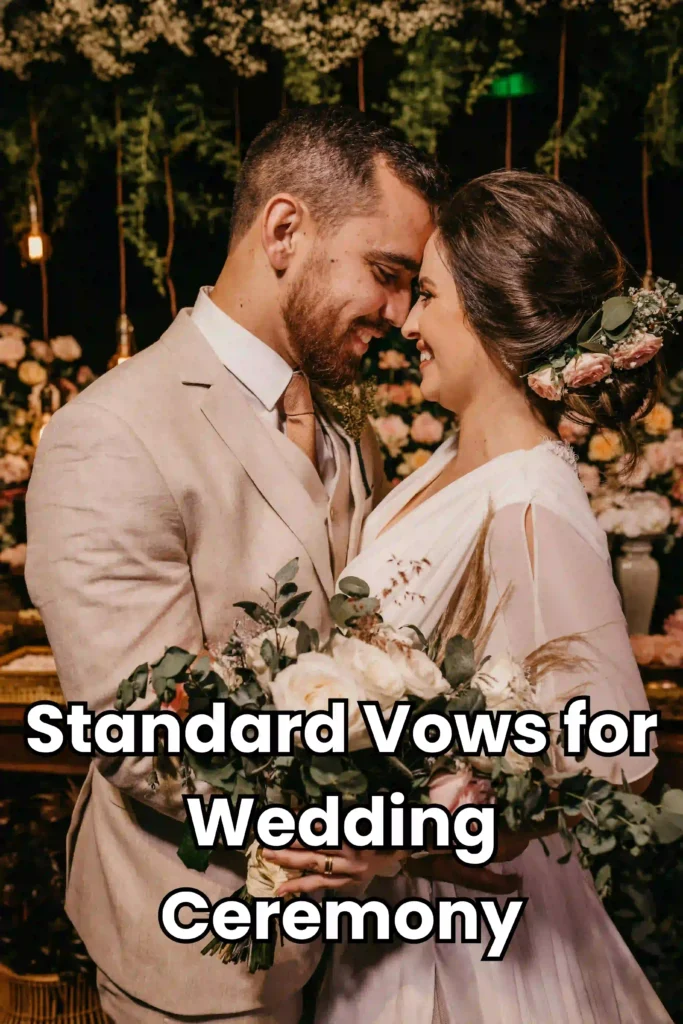 standard vows for wedding ceremony image