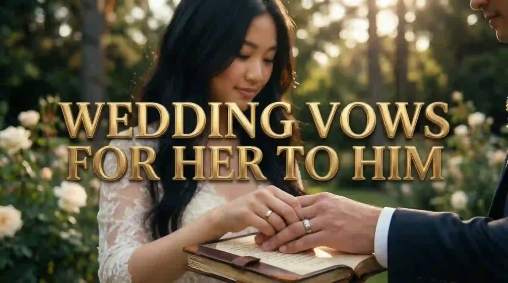 wedding vows for her to him image